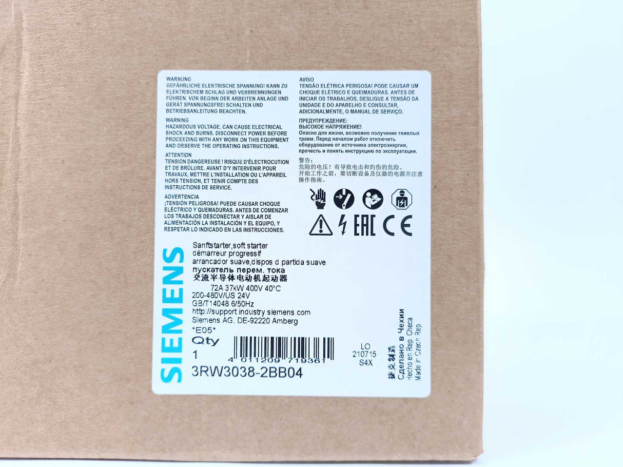 Siemens 3RW3038-2BB04 SIRIUS Soft Starter