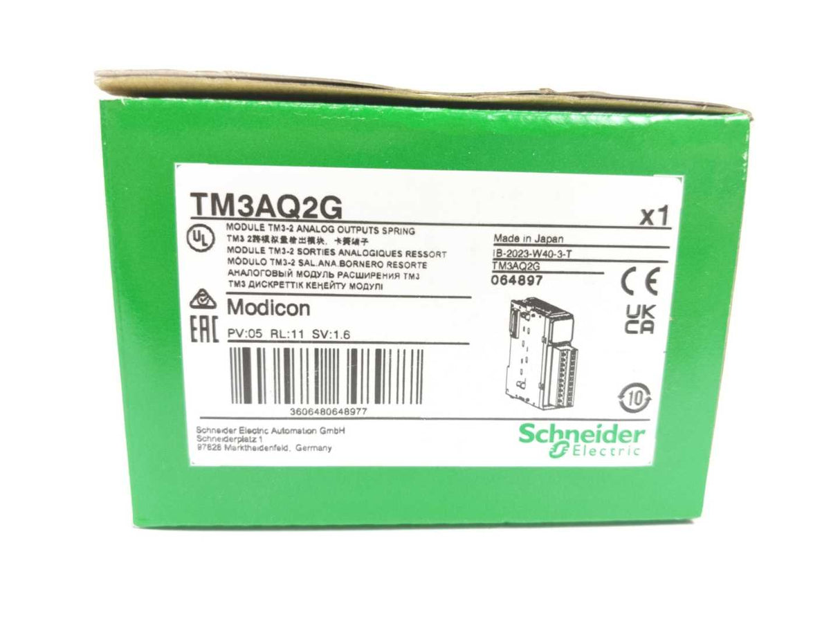 Schneider Electric TM3AQ2G Module TM3-2 Analog Outputs Spring
