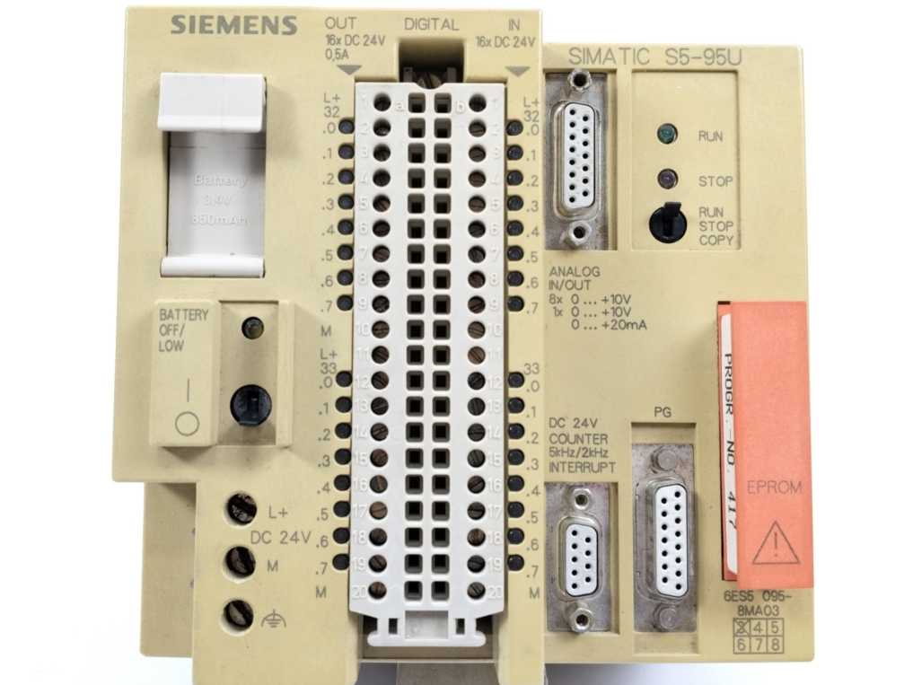 Siemens 6ES5095-8MA03 Simatic S5-95U Compact Unit DC24 V
