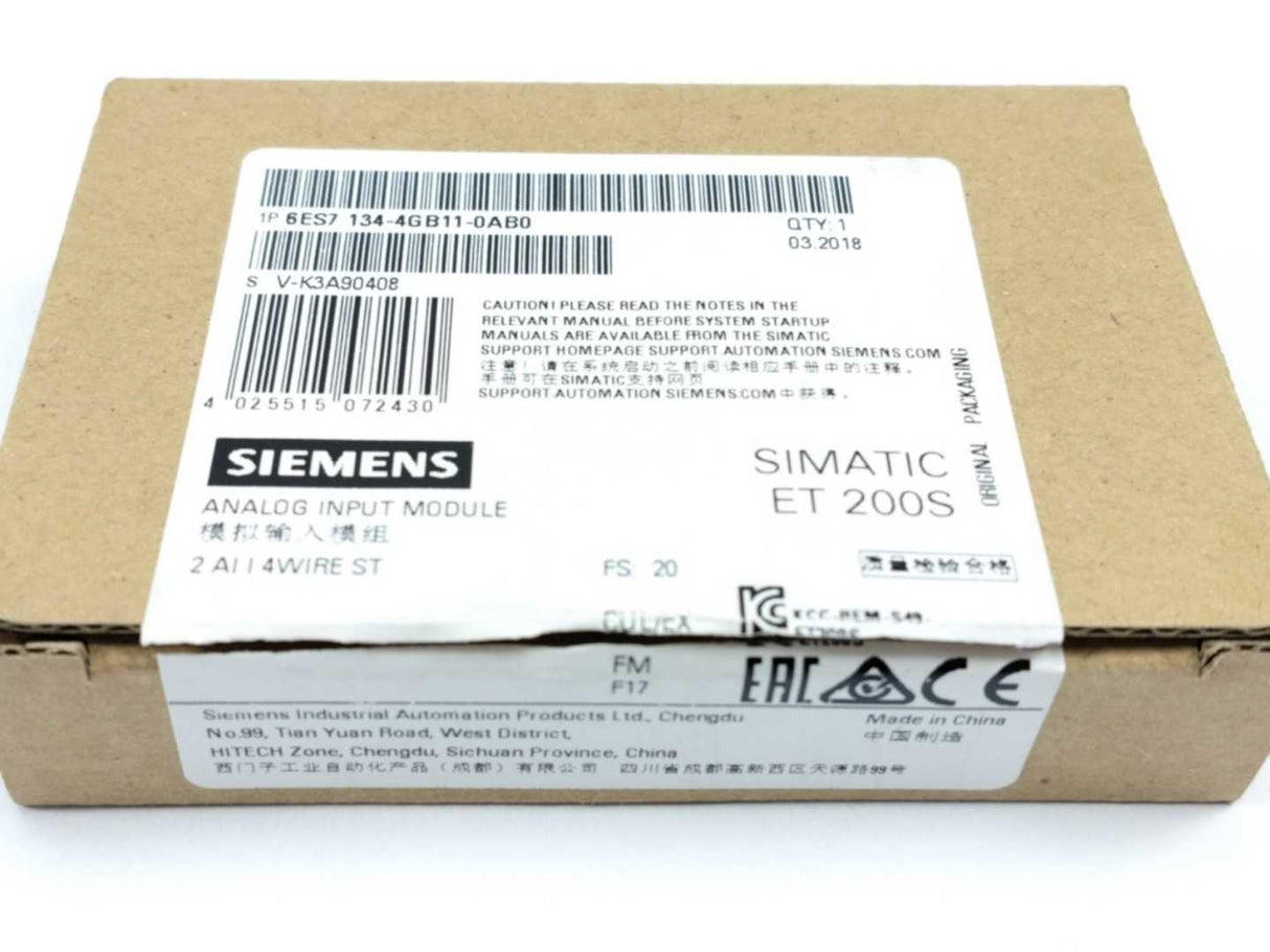 Siemens 6ES7134-4GB11-0AB0 SIMATIC 200S Analog Input Module