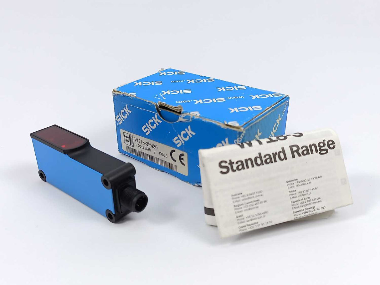 SICK 1025896 WT18-3P430 Diffuse Photoelectric Sensor 50-600mm Detection Range
