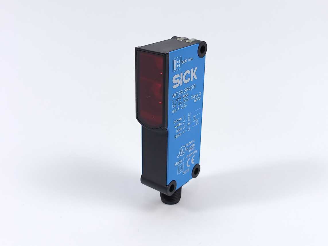 SICK 1025896 WT18-3P430 Diffuse Photoelectric Sensor 50-600mm Detection Range