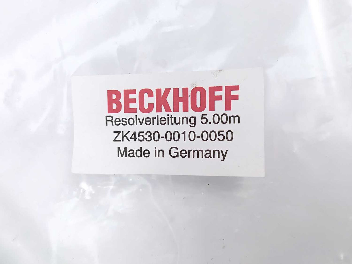 Beckhoff ZK4530-0010 Resolver Connection Cable 5.00m