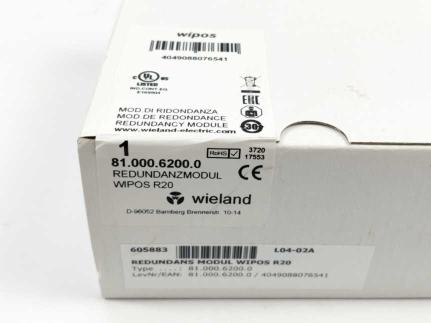 Wieland 81.000.6200.0 Redundancy Module WIPOS R20