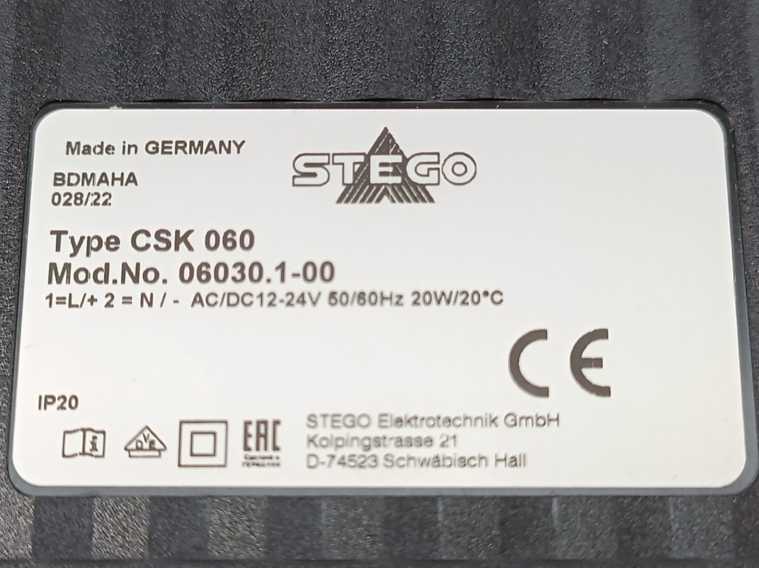 Stego 06030.1-00 CSK 060 Heater Small