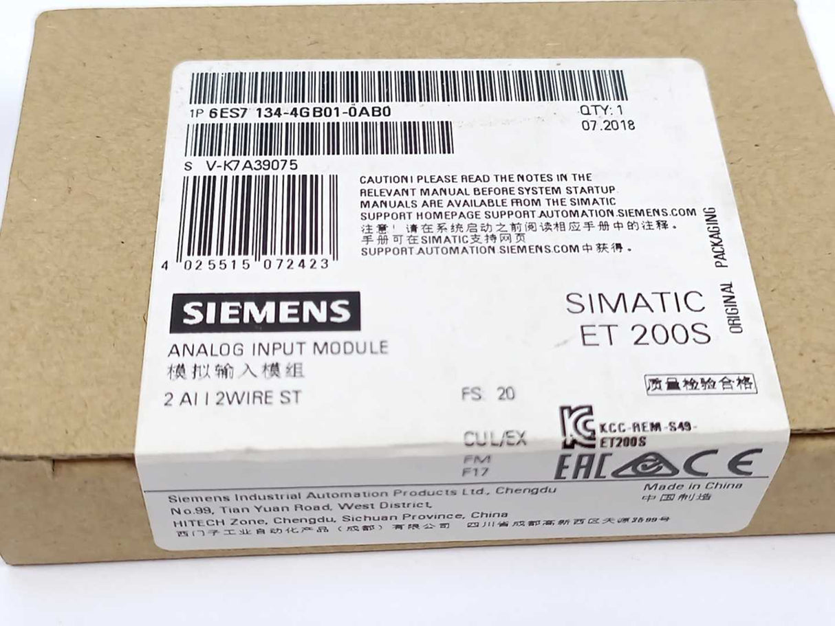 Siemens 6ES7134-4GB01-0AB0 SIMATIC DP Electronics Module With TM-E15C26-01