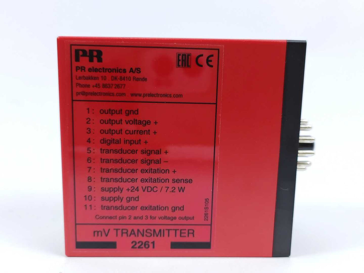 PR Electronics 2261 mV TRANSMITTER 24V