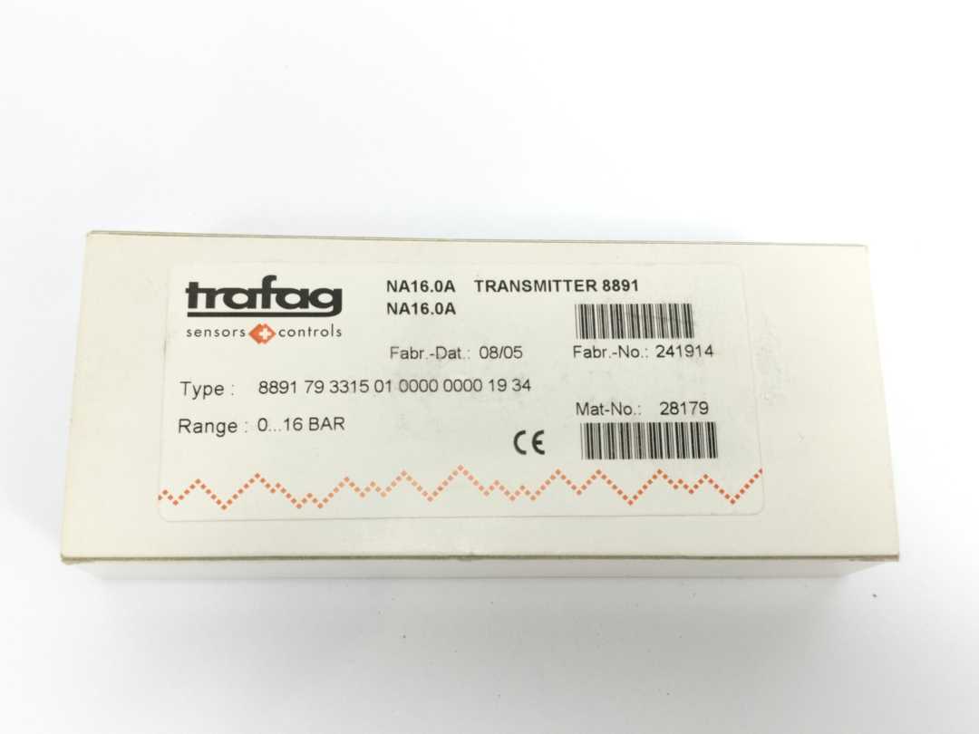 Trafag 8891.79.3315 Pressure Transmitter, 0...16 BAR