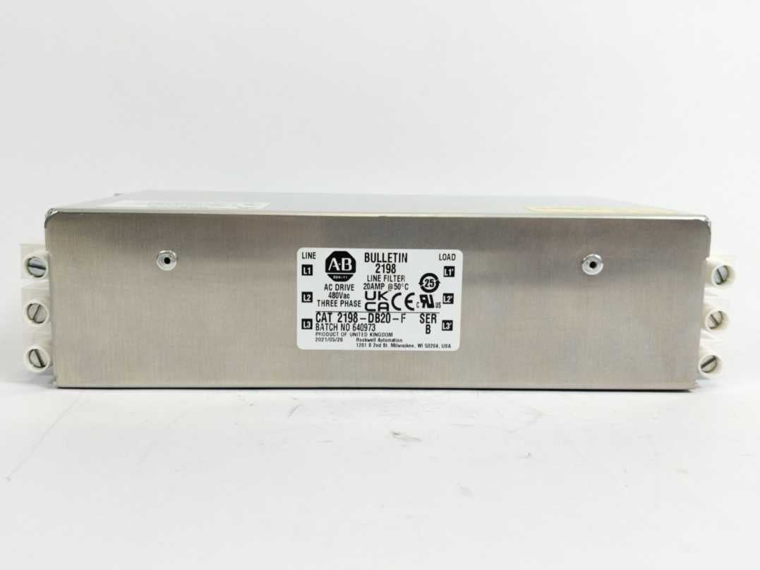 AB 2198-DB20-F Ser B Three Phase Line Filter