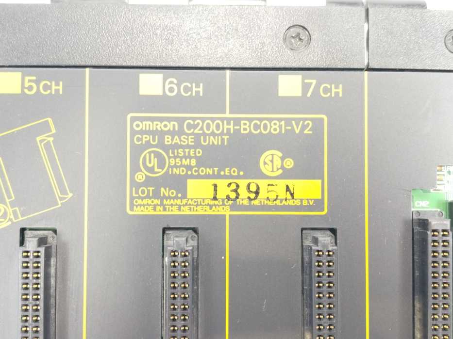OMRON C200H-BC081-V2 CPU Base Unit