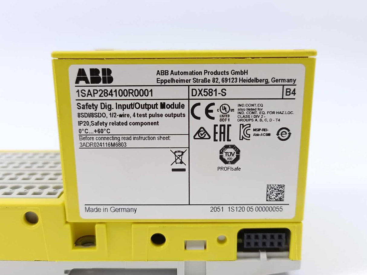 ABB 1SAP284100R0001 DX581-S Safety Dig. Input/Output Module