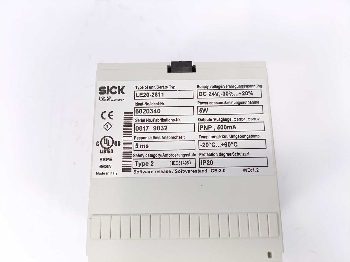 SICK 6020340 LE20-2611 Safety relay