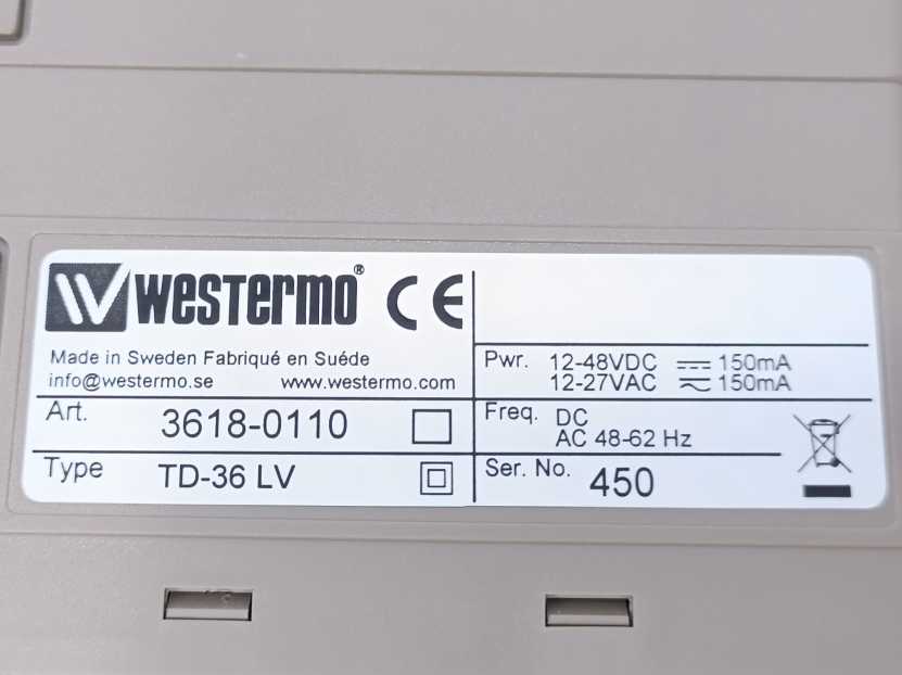 WESTERMO TD-36 LV Telefonmodem 12-27 VAC; 12-18 VDC
