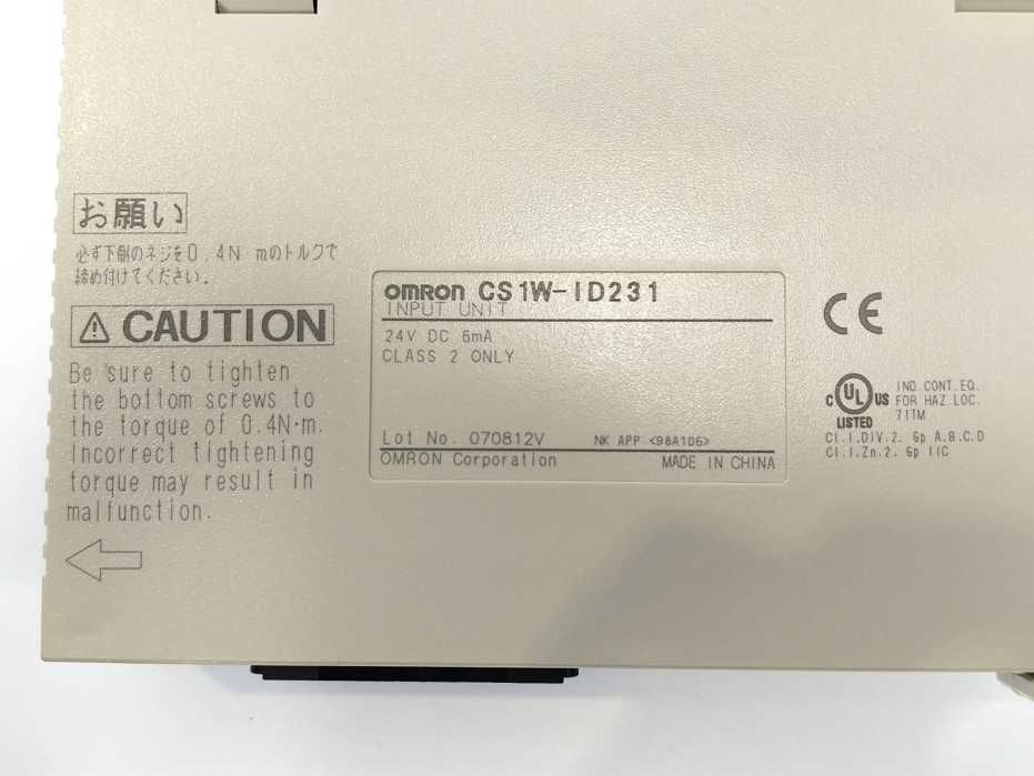 OMRON CS1W-ID231 Input Unit 24V DC 6mA