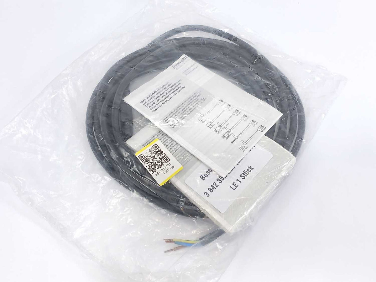 Bosch Rexroth 3842517201 Mains Cable /Connecting Cable. CS: EU-OE-GST 5M