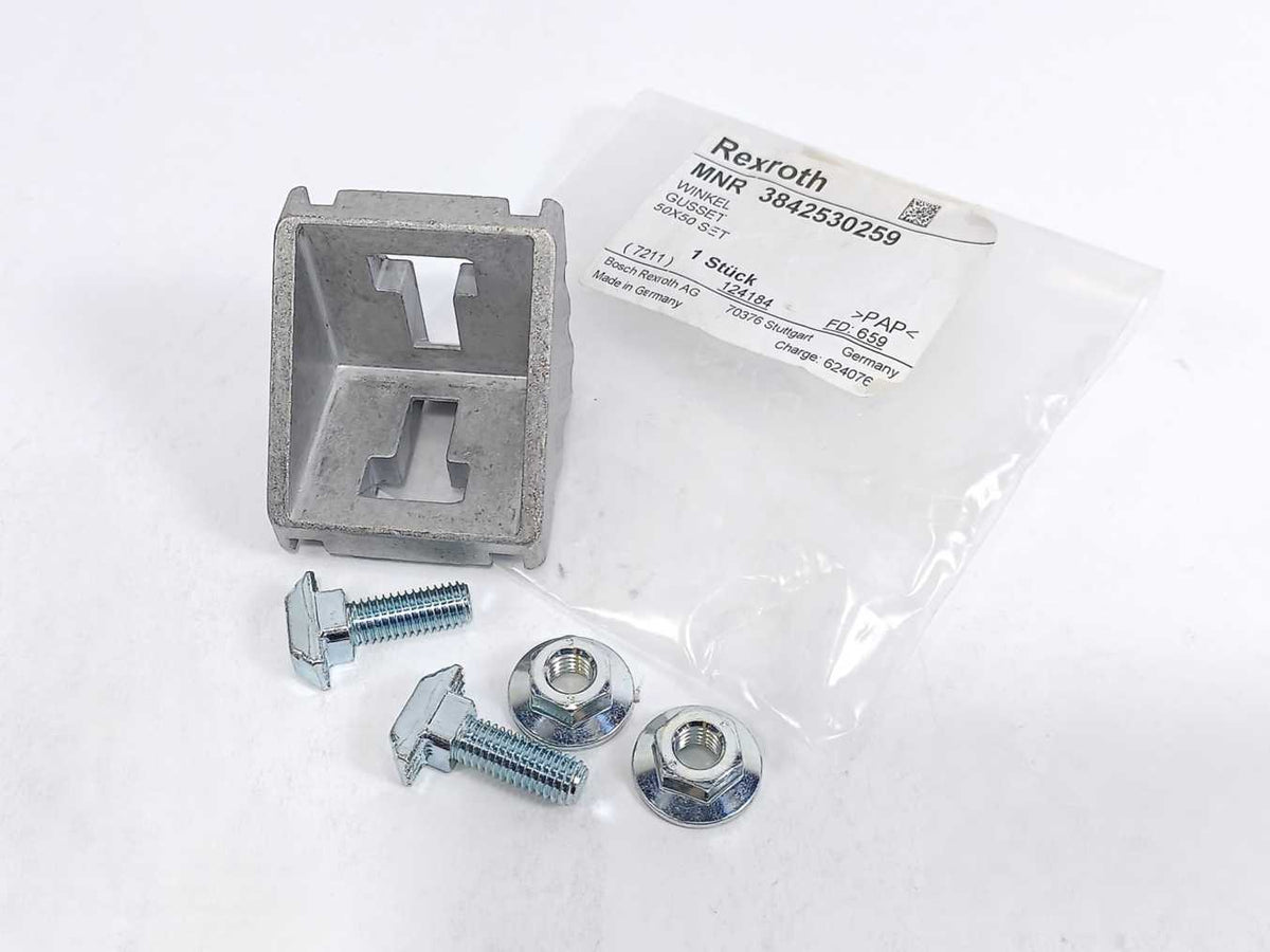 Bosch Rexroth 3842551606 Winkel 45x45 Silver Set Gusset / Angle Bracket