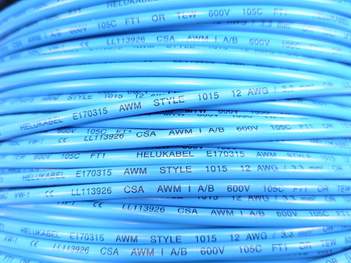 HELUKABEL 60702 Single Core UL Style 1015 12AWG Wire. 152m Spool