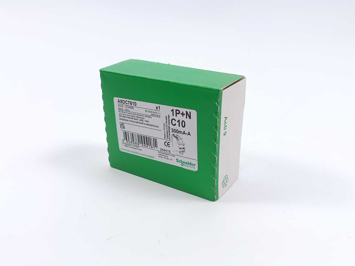 Schneider Electric A9DC7610 Residual Current Breaker with Overcurrent Protection