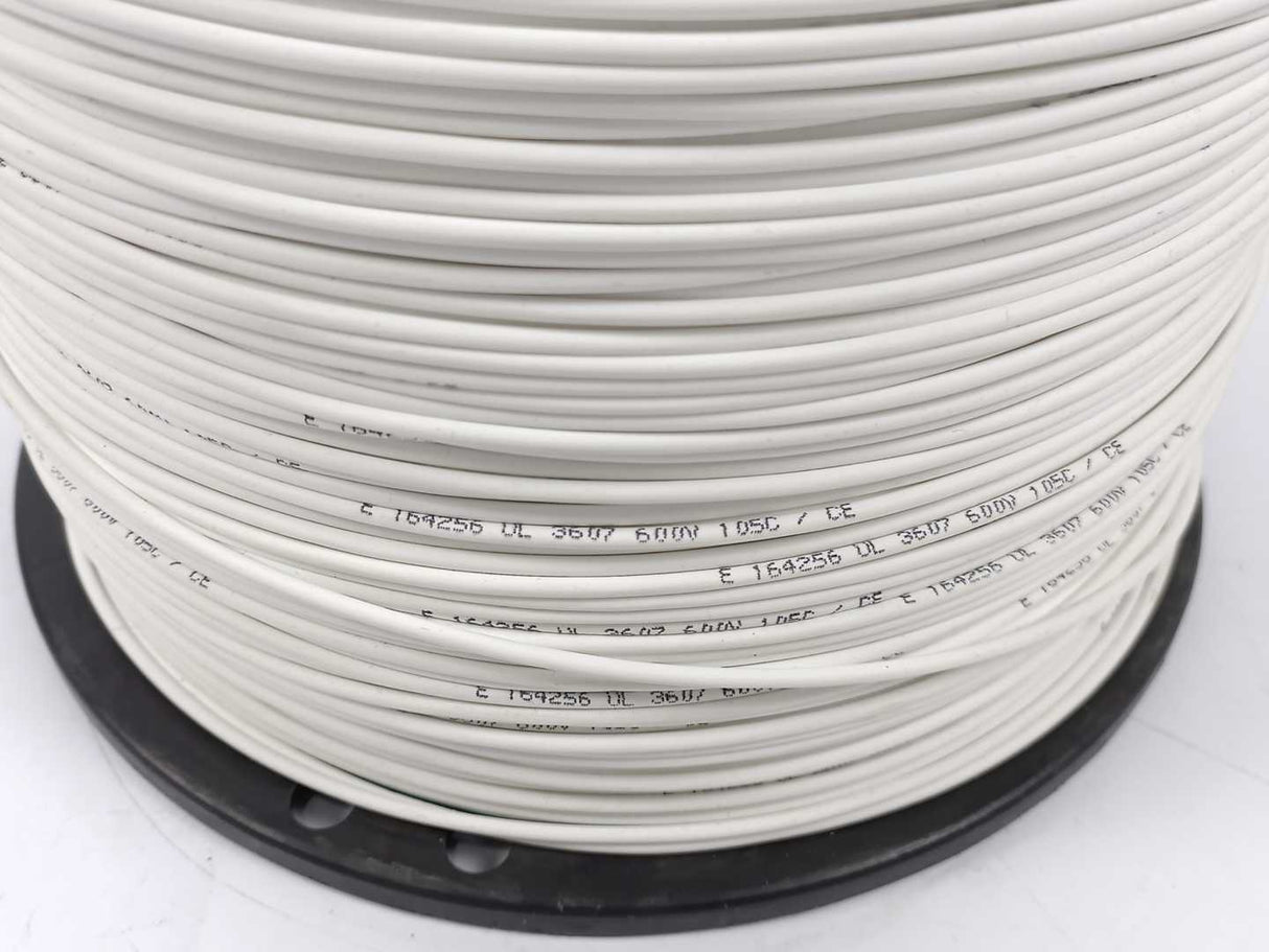 Nelco 0130184 TX UL 3607 AWG 18 Single Core Tinned White Cable. 1000m Spool