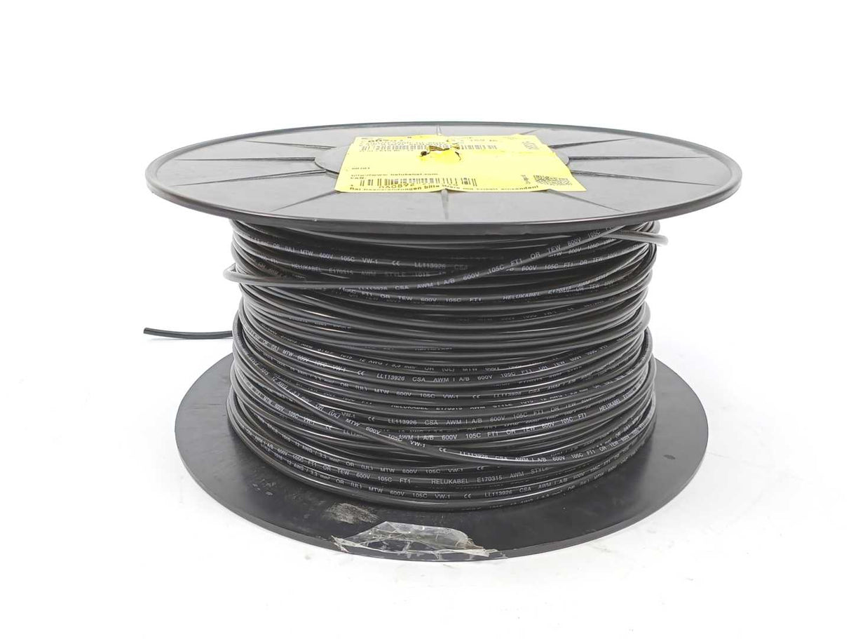 HELUKABEL 60701 Single Core UL Style 1015 14AWG Black Wire. 120m Spool