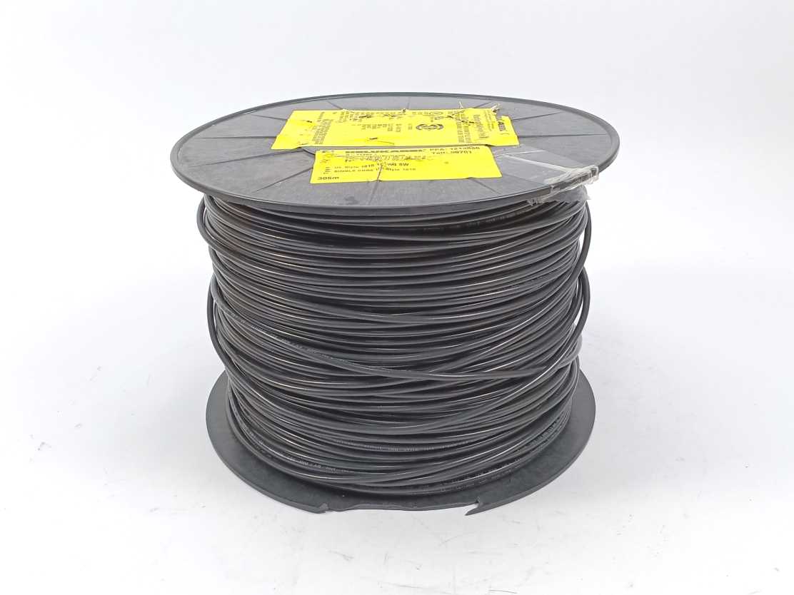 HELUKABEL 60701 Single Core UL Style 1015 12AWG Black Wire. 305m Spool