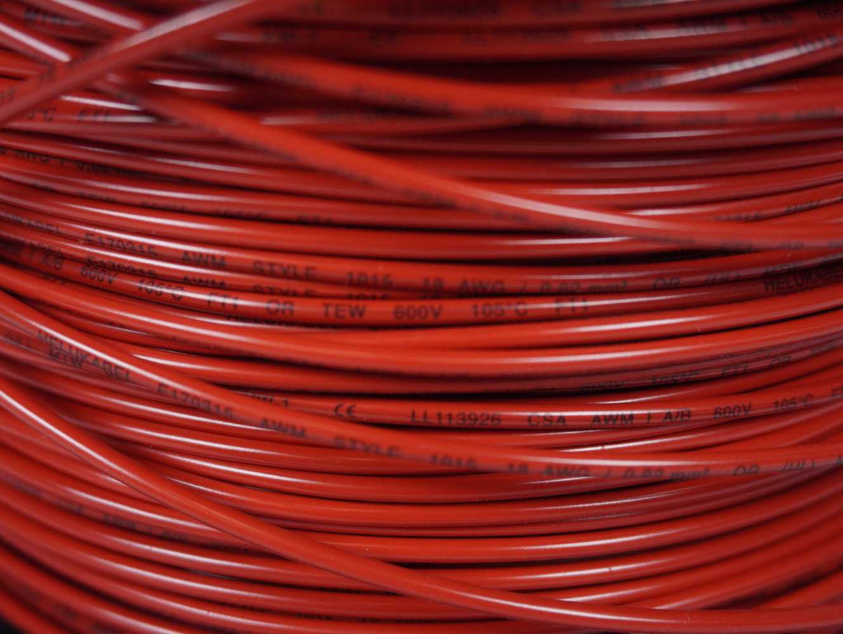 HELUKABEL 60404 Machine Tool Wire / AWM LiYw 1x0.82QMM 18AWG 1C Red 305m.