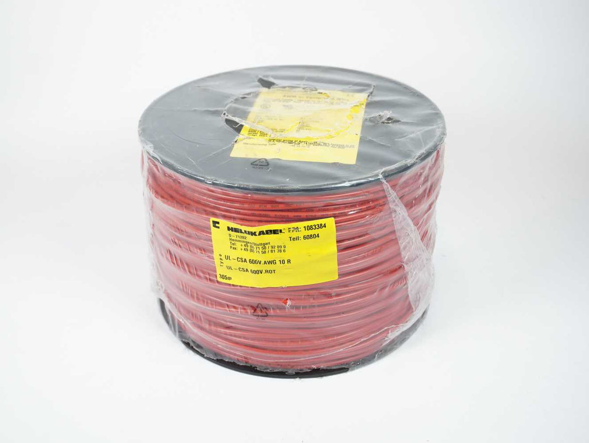 HELUKABEL 60804 AWM / Equipment Wire LiYw 1x5.2QMM 10AWG 1C Red