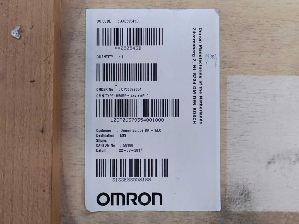 OMRON 17201-45604 Hornet 565 Parallel Robot, Robot ID: 751-500122