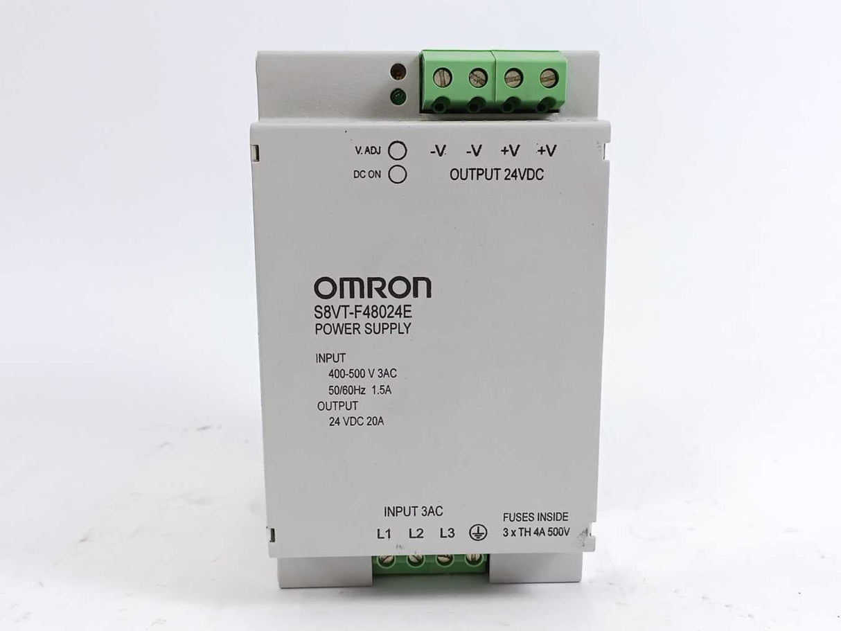 OMRON S8VT-F48024E Power Supply Input 400-500 V 3 AC out: 24V 20A