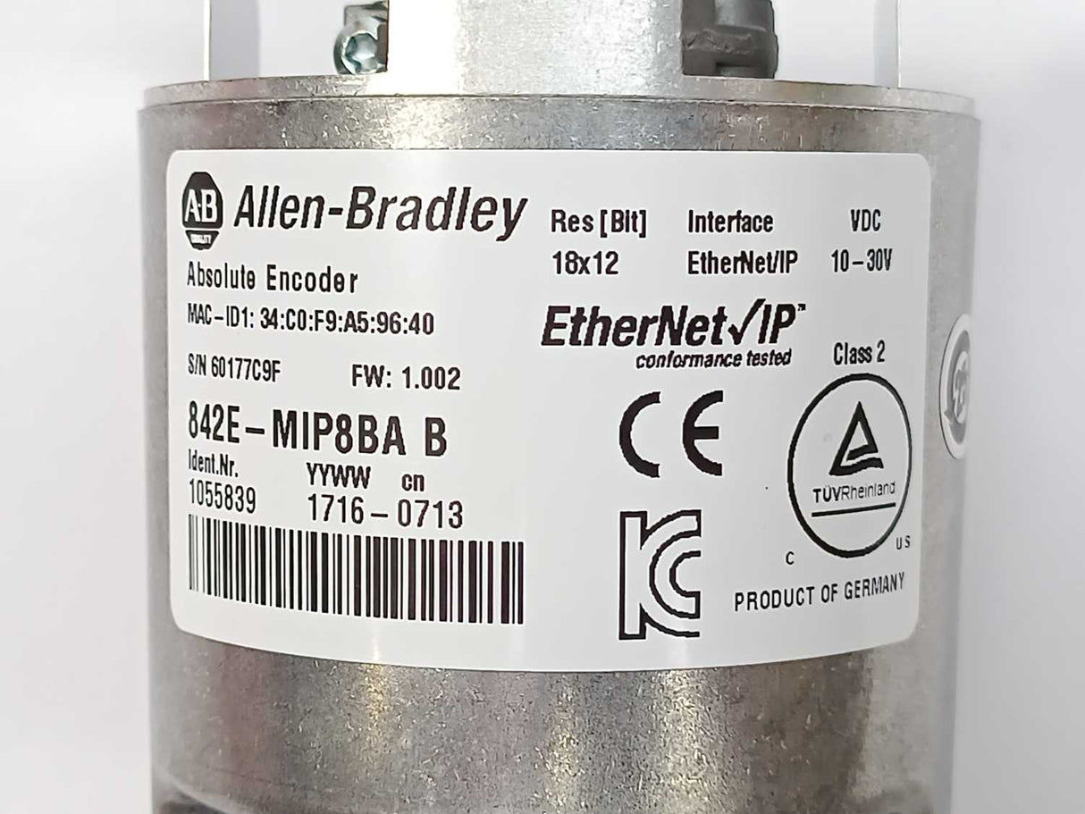 AB 842E-MIP8BA B Absolute Encoder 10-30VDC, FW: 1.002