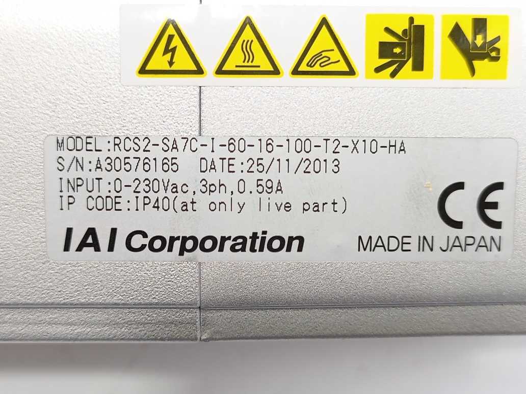 IAI RCS2-SA7C-I-60-16-100-T2-X10-HA ROBO Cylinder Linear Slider Actuator