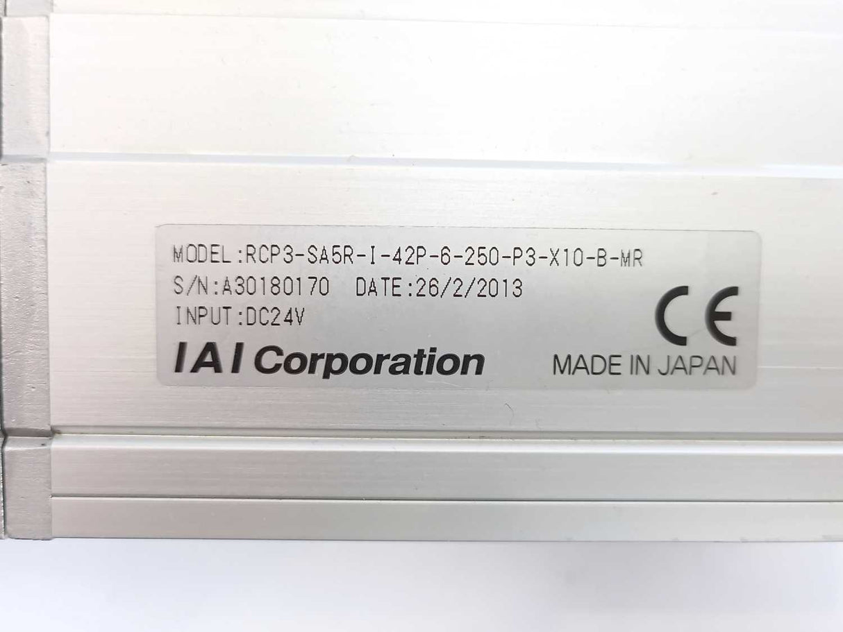 IAI RCP3-SA5R-I-42P-6-250-P3-X10-B-MR ROBO Linear Slider w/ Side-Mounted Motor