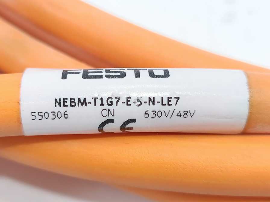 Festo 550306 NEBM-T1G7-E-5-N-LE7 Motor Cable, 5 meters, 630V/48V