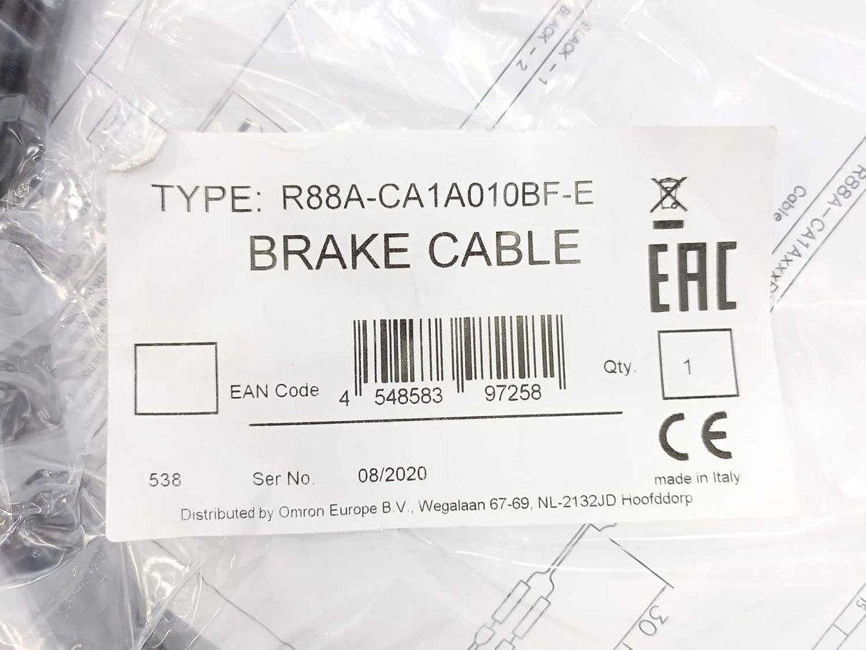 OMRON R88A-CA1A010BF-E Brake Cable 10m