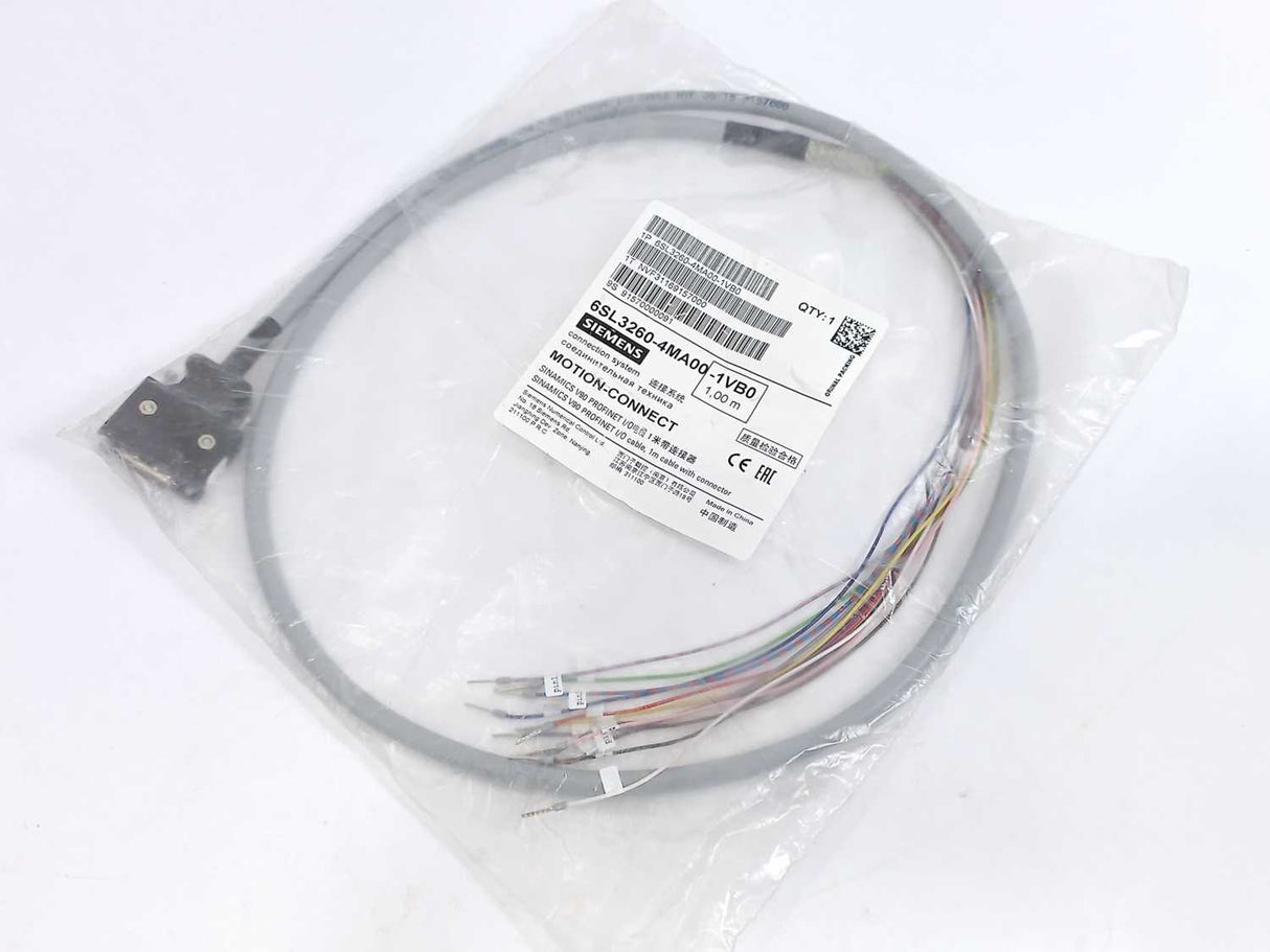 Siemens 6SL3260-4MA00-1VB0 I/O Cable for SINAMICS V90 PROFINET Length=1 m