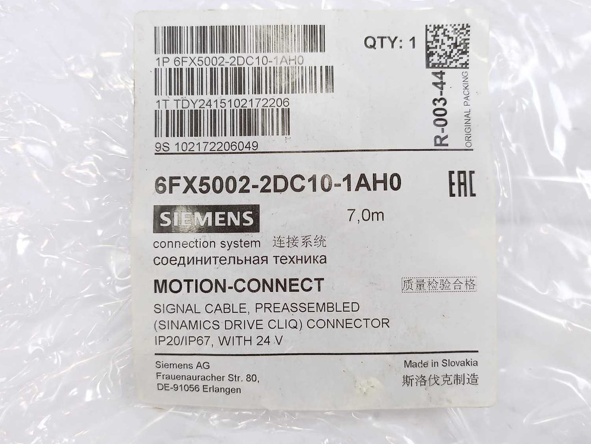 Siemens 6FX5002-2DC10-1AH0 Motion-Connect Signal Cable Length:7m