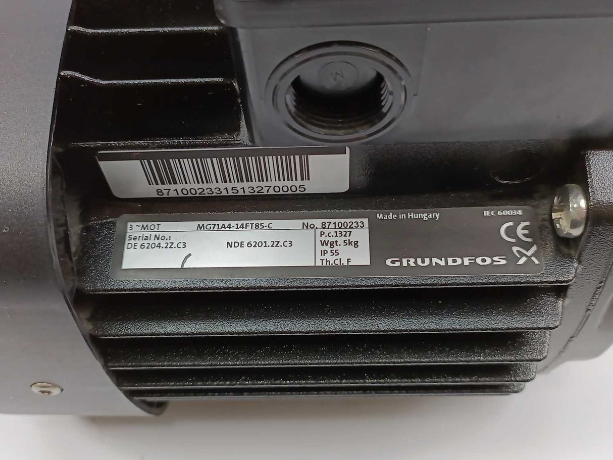 GRUNDFOS 87100233 MG71A4-14FT85-C Servo Motor