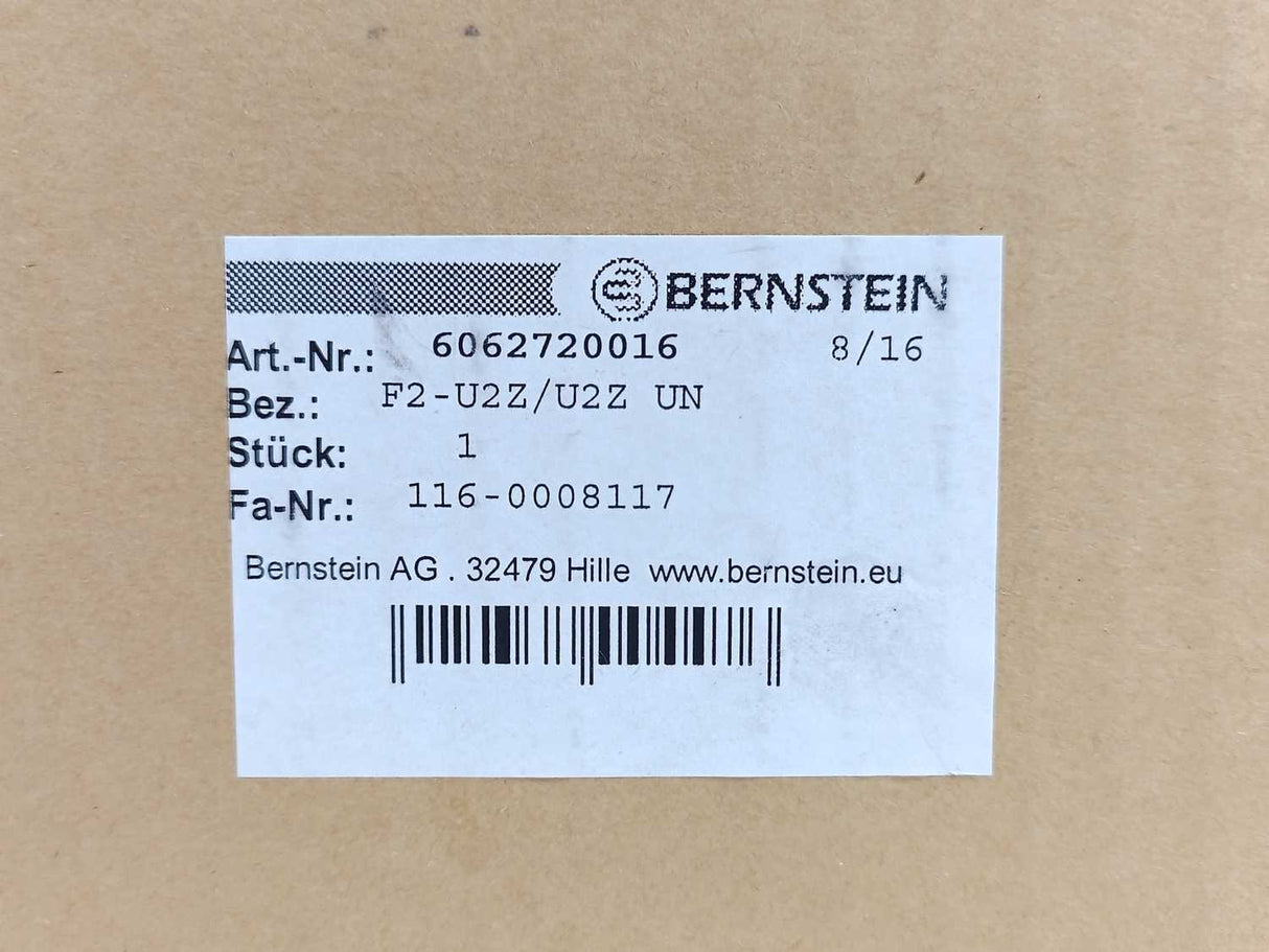 Bernstein 6062720016 F2-U2Z/U2Z UN Safety Switch