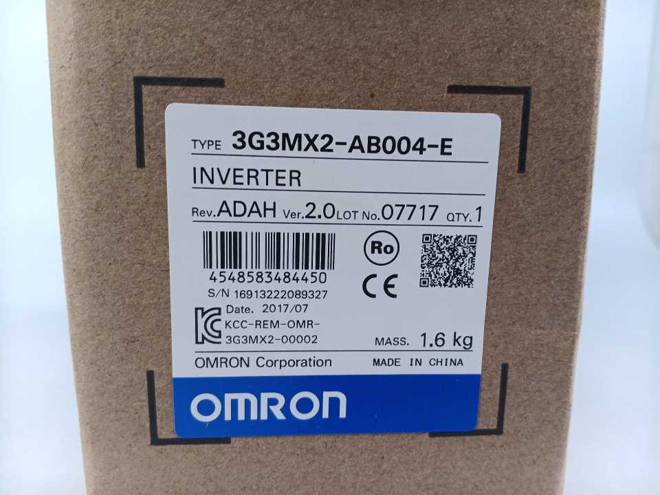 OMRON 3G3MX2-AB004-E E Inverter Rev. ADAH