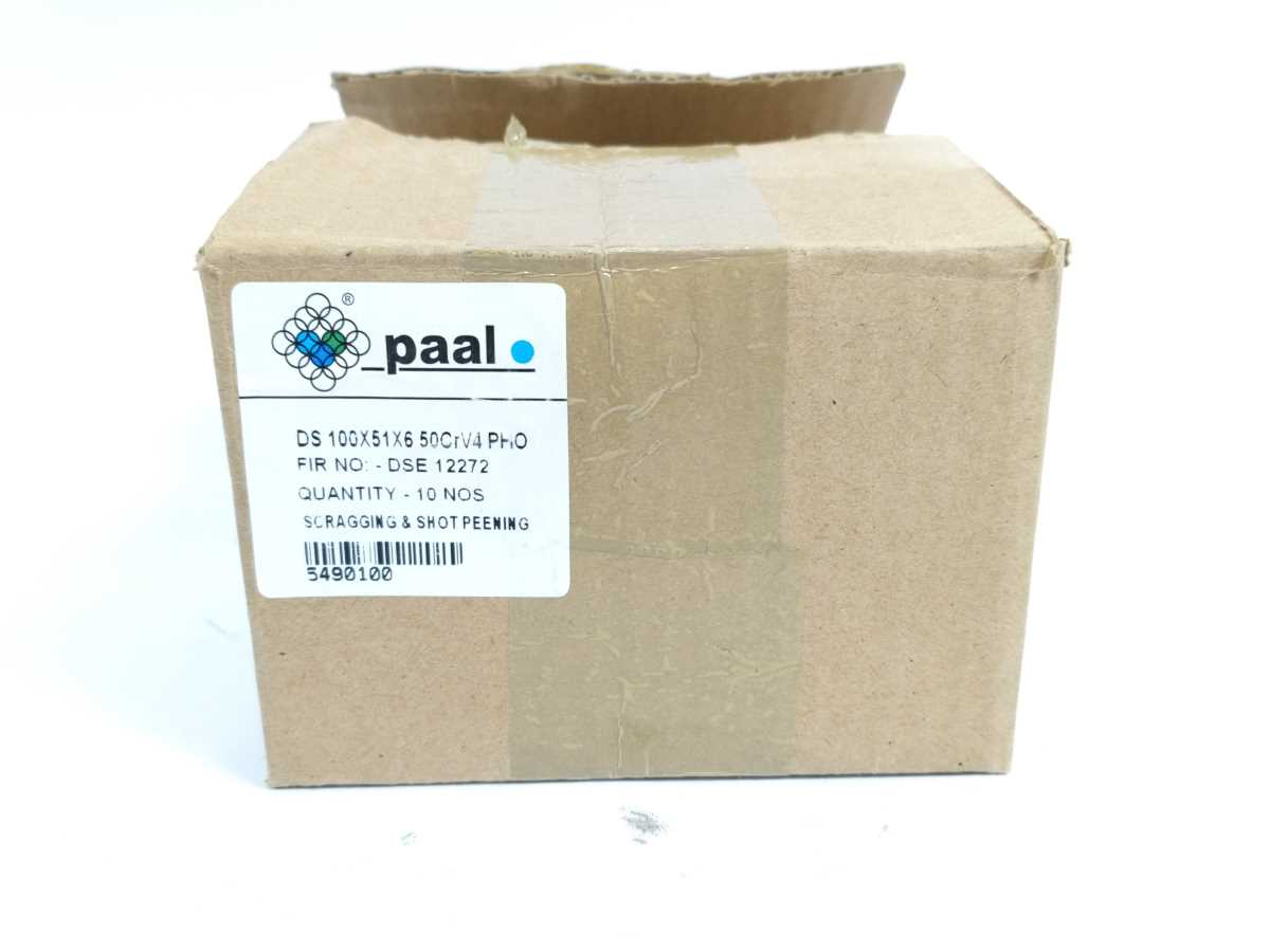 Paal CDS100516 Belleville Washers 100x51x6 Disc Springs 10pcs.