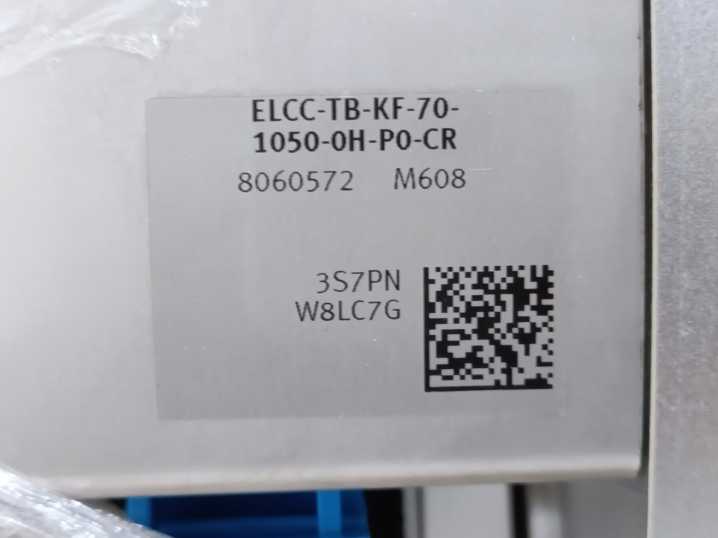 Festo 8060572 ELCC-TB-KF-70-1050-0H-P0-CR, Cantilever axis