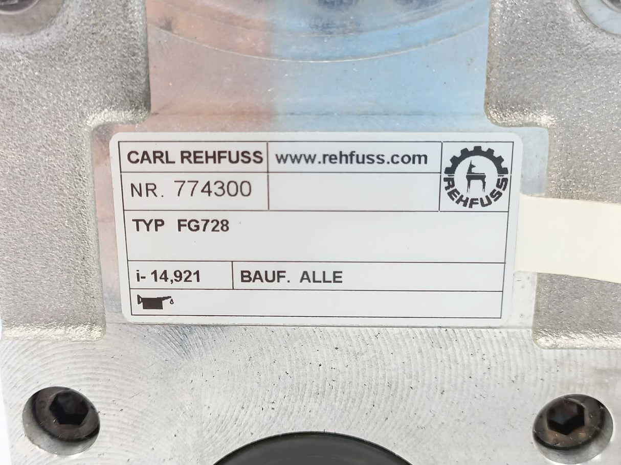 Fibrotor EM 11.0160.1.111.04.0.0.0 w/ Carl Rehfuss FG728 Gearbox