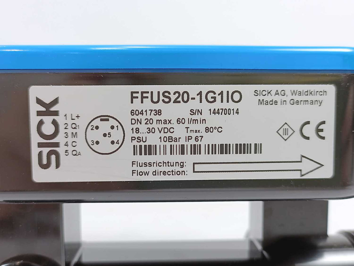 SICK 6041738 FFUS20-1G1IO Ultrasonic Flow Sensor