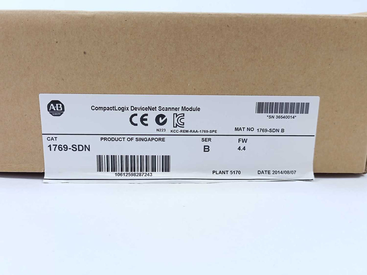 AB 1769-SDN Ser. B FW Rev. 4.4 DeviceNet Scanner