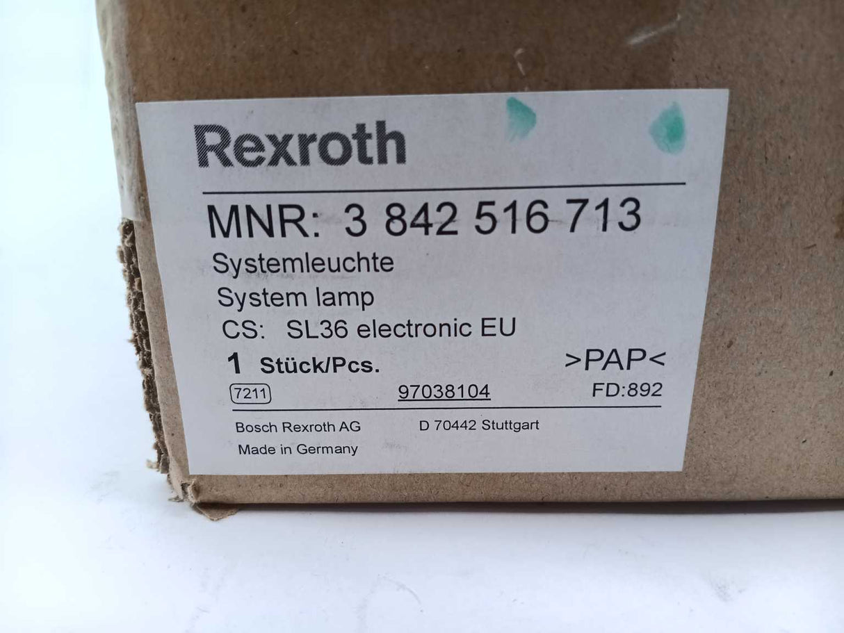 Rexroth 3842516713 SL36 System Lamp 16A 220-240V w/ CF-L36W/840