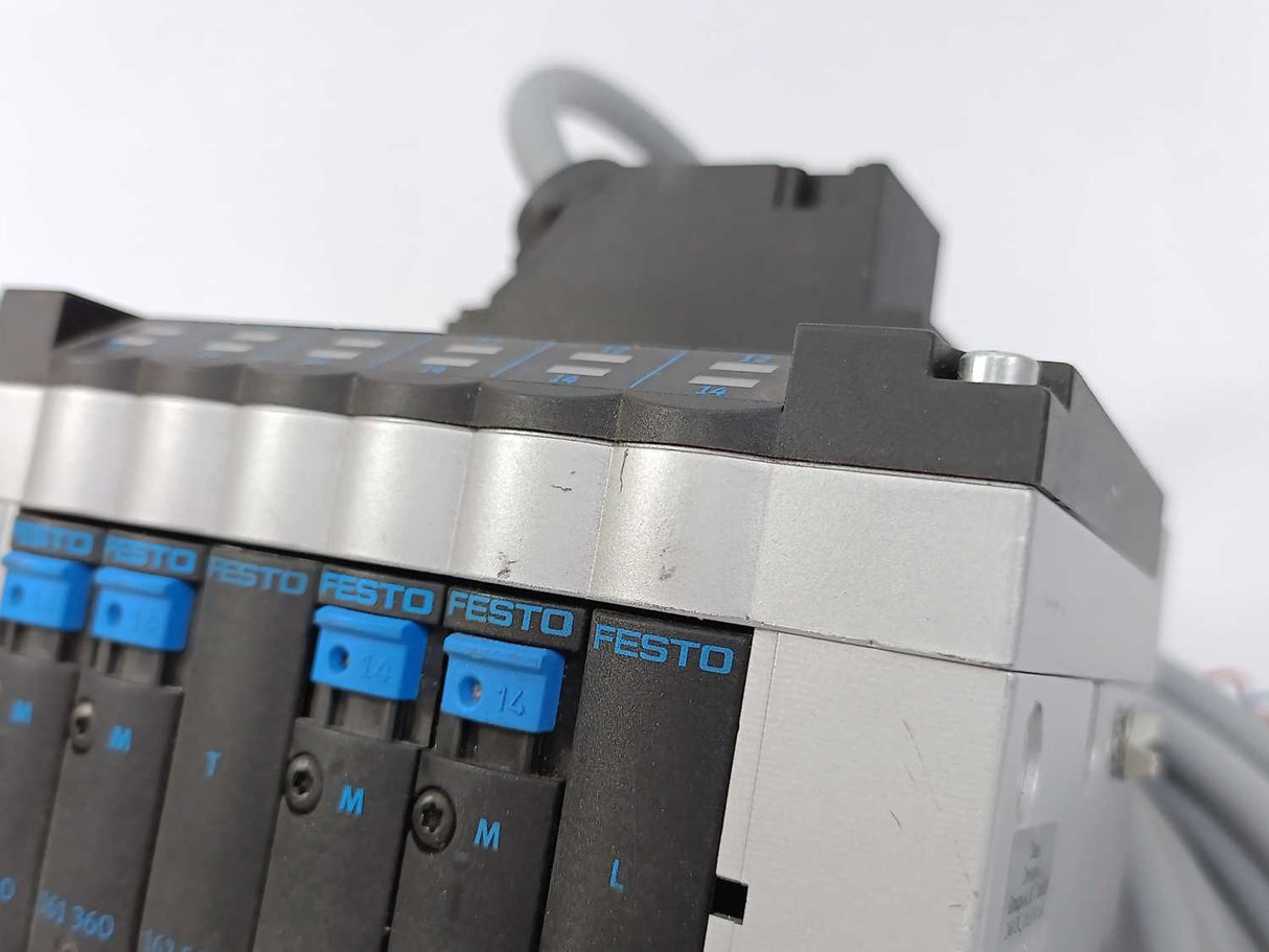 Festo 18210 CPV14-VI Valve Terminal w/ 18264, 163896, 161360, 162551, 162550