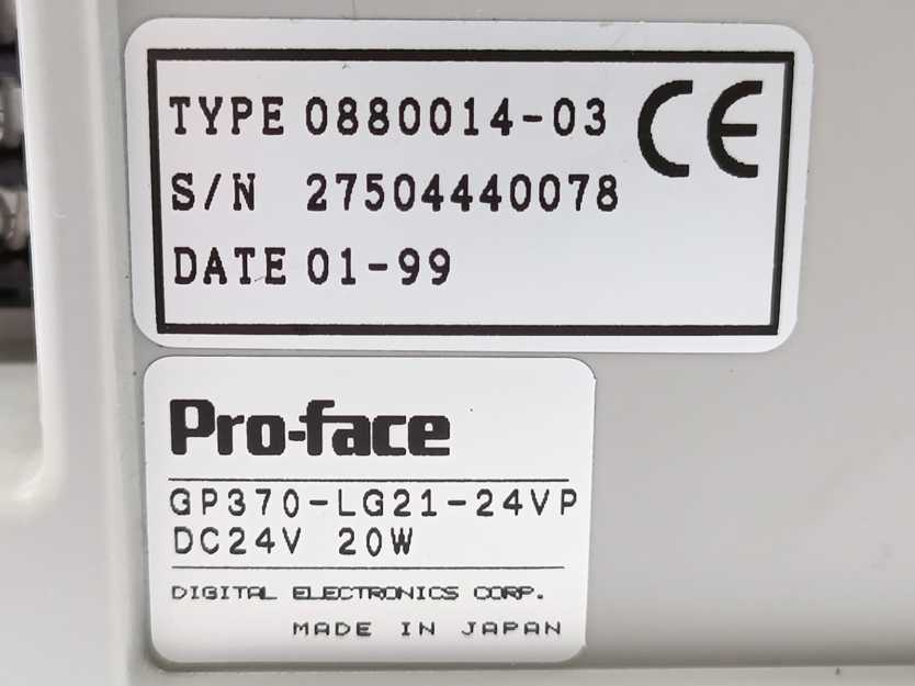 Pro-Face 0880014-03 GP370-LG21-24VP Touchscreen