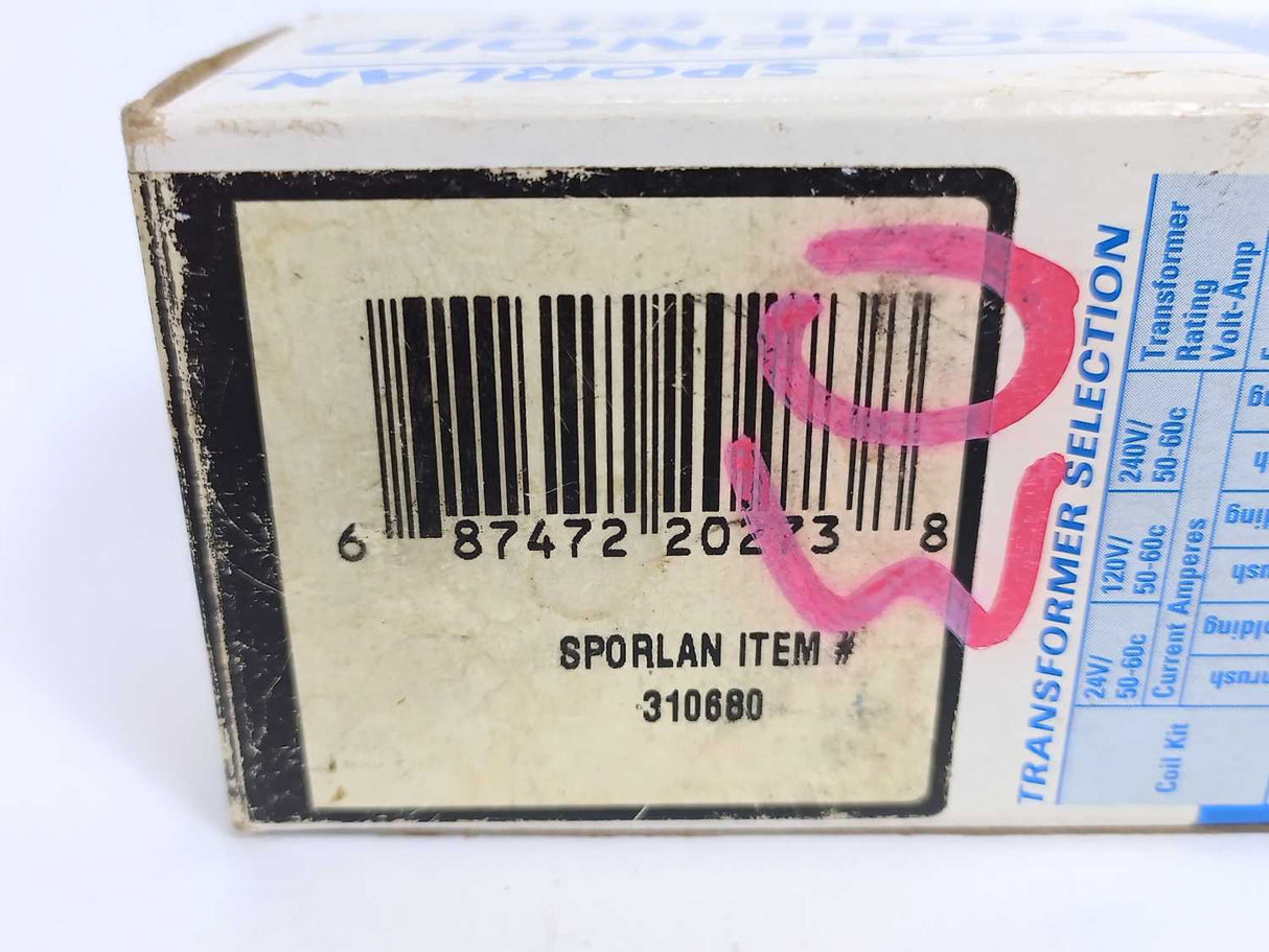 Sporlan 310680 MKC-1 Solenoid Coil Kit