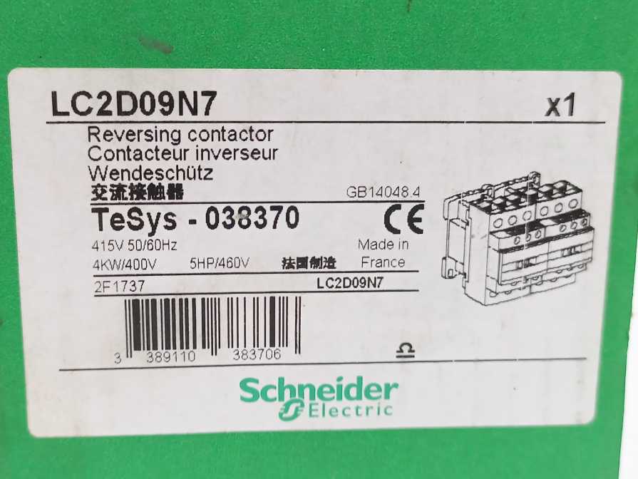 Schneider Electric LC2D09N7 TeSys Deca Reversing Contactor