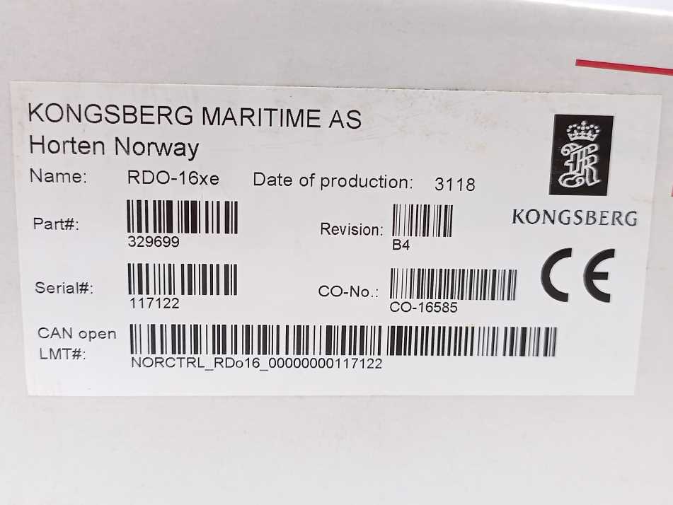 Kongsberg Maritime 329699 RDO-16xe Remote Digital Output Module